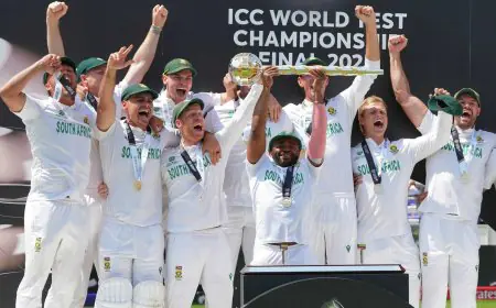 ਦੱਖਣੀ ਅਫਰੀਕਾ ਹੱਥੋਂ ਹਾਰਿਆ ਆਸਟਰੇਲੀਆ, ਲਗਾਤਾਰ ਦੂਜੀ ਵਾਰ ਆਈਸੀਸੀ ਟਰਾਫੀ ਲੈਣ ਤੋਂ ਖੁੰਝਿਆ