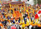 ਕੈਲਗਰੀ ਵਿੱਚ ਵਿਸਾਖੀ ਮੌਕੇ ਨਗਰ ਕੀਰਤਨ ਦੌਰਾਨ ਹਜ਼ਾਰਾਂ ਸੰਗਤਾਂ ਦੀ ਸ਼ਮੂਲੀਅਤ