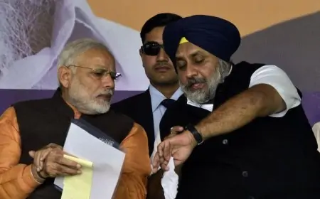 ਸੁਖਬੀਰ ਬਾਦਲ ਦੀ PM ਮੋਦੀ ਨਾਲ ਮੁਲਾਕਾਤ, ਅਕਾਲੀ ਦਲ-ਭਾਜਪਾ ਗਠਜੋੜ ਨੂੰ ਲੈ ਕੇ ਸਿਆਸੀ ਚਰਚਾ ਤੇਜ਼